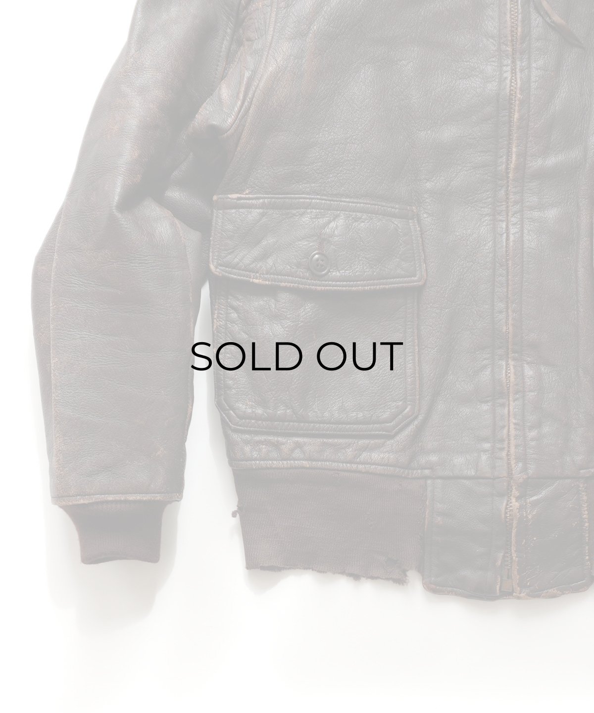 画像5: 60's US NAVY "G-1" GOATSKIN LEATHER MOUTON COLLAR ZIP FLIGHT JACKET (5)