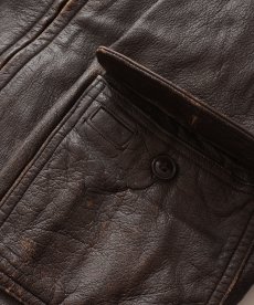 画像16: 60's US NAVY "G-1" GOATSKIN LEATHER MOUTON COLLAR ZIP FLIGHT JACKET (16)