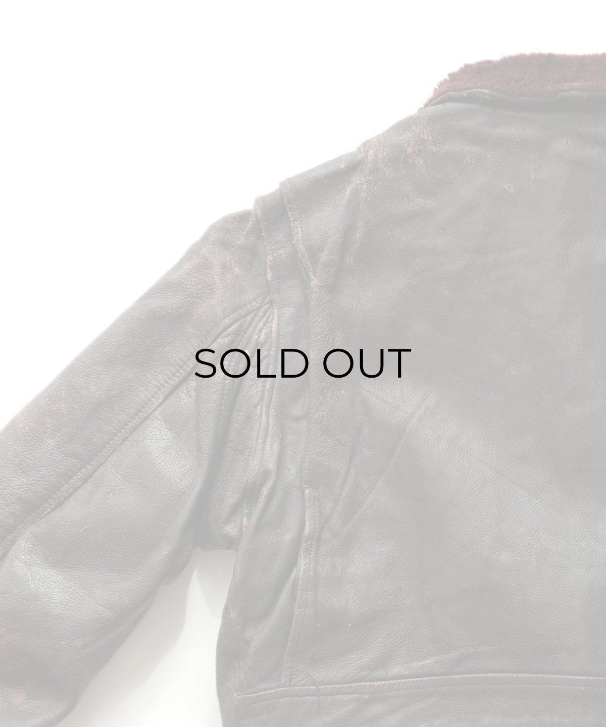 画像8: 60's US NAVY "G-1" GOATSKIN LEATHER MOUTON COLLAR ZIP FLIGHT JACKET (8)