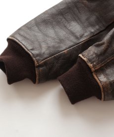 画像20: 60's US NAVY "G-1" GOATSKIN LEATHER MOUTON COLLAR ZIP FLIGHT JACKET (20)