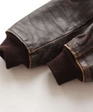 画像20: 60's US NAVY "G-1" GOATSKIN LEATHER MOUTON COLLAR ZIP FLIGHT JACKET (20)