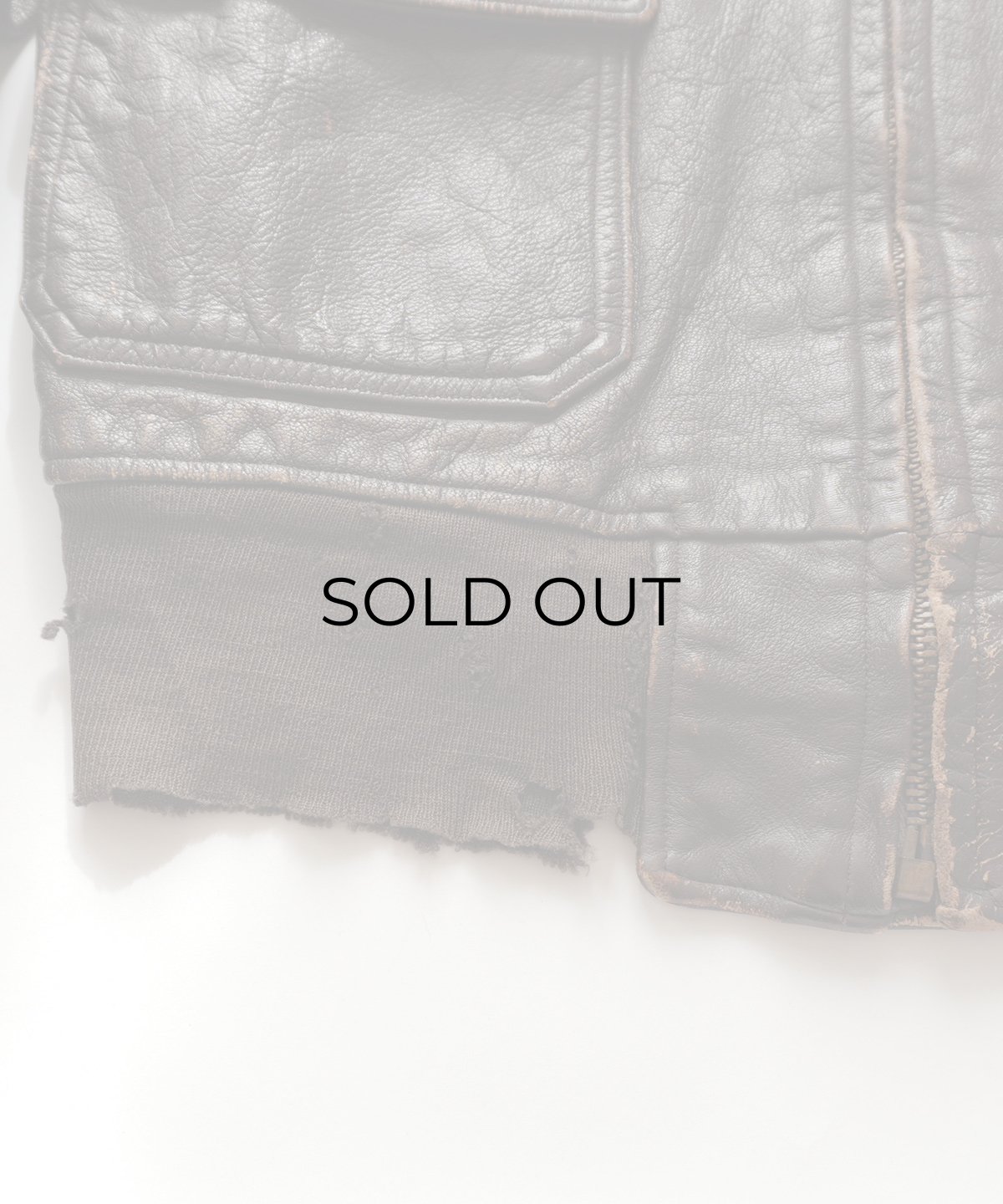 画像7: 60's US NAVY "G-1" GOATSKIN LEATHER MOUTON COLLAR ZIP FLIGHT JACKET (7)