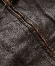 画像17: 60's US NAVY "G-1" GOATSKIN LEATHER MOUTON COLLAR ZIP FLIGHT JACKET (17)