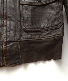 画像6: 60's US NAVY "G-1" GOATSKIN LEATHER MOUTON COLLAR ZIP FLIGHT JACKET (6)