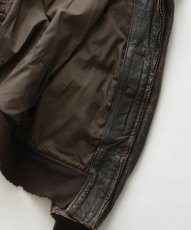 画像19: 60's US NAVY "G-1" GOATSKIN LEATHER MOUTON COLLAR ZIP FLIGHT JACKET (19)