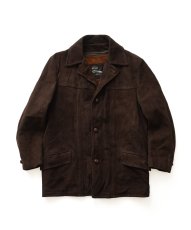 画像1: 70's MONTGOMERY WARD NUBUCK LEATHER CAR COAT with BOA LINER (1)