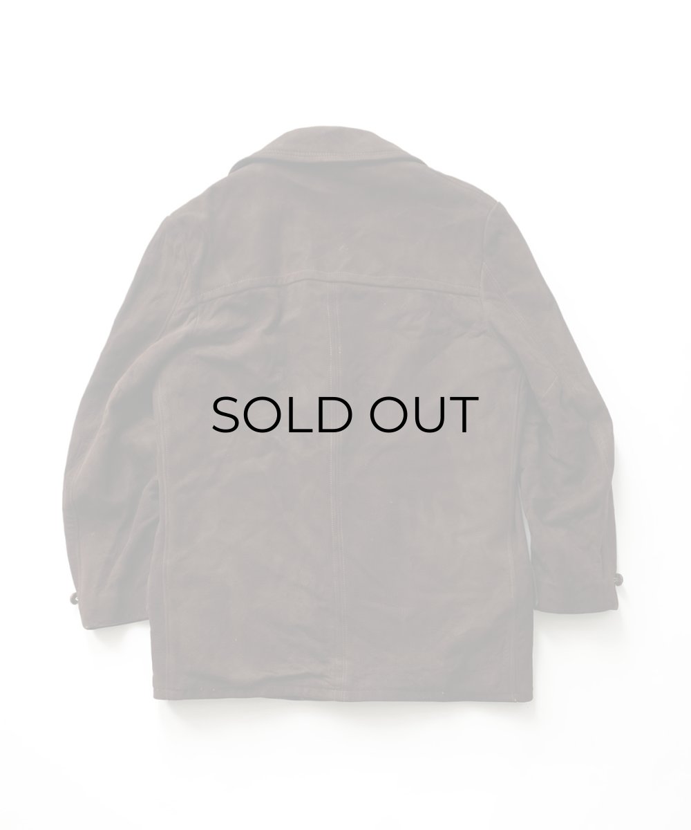 画像5: 70's MONTGOMERY WARD NUBUCK LEATHER CAR COAT with BOA LINER (5)