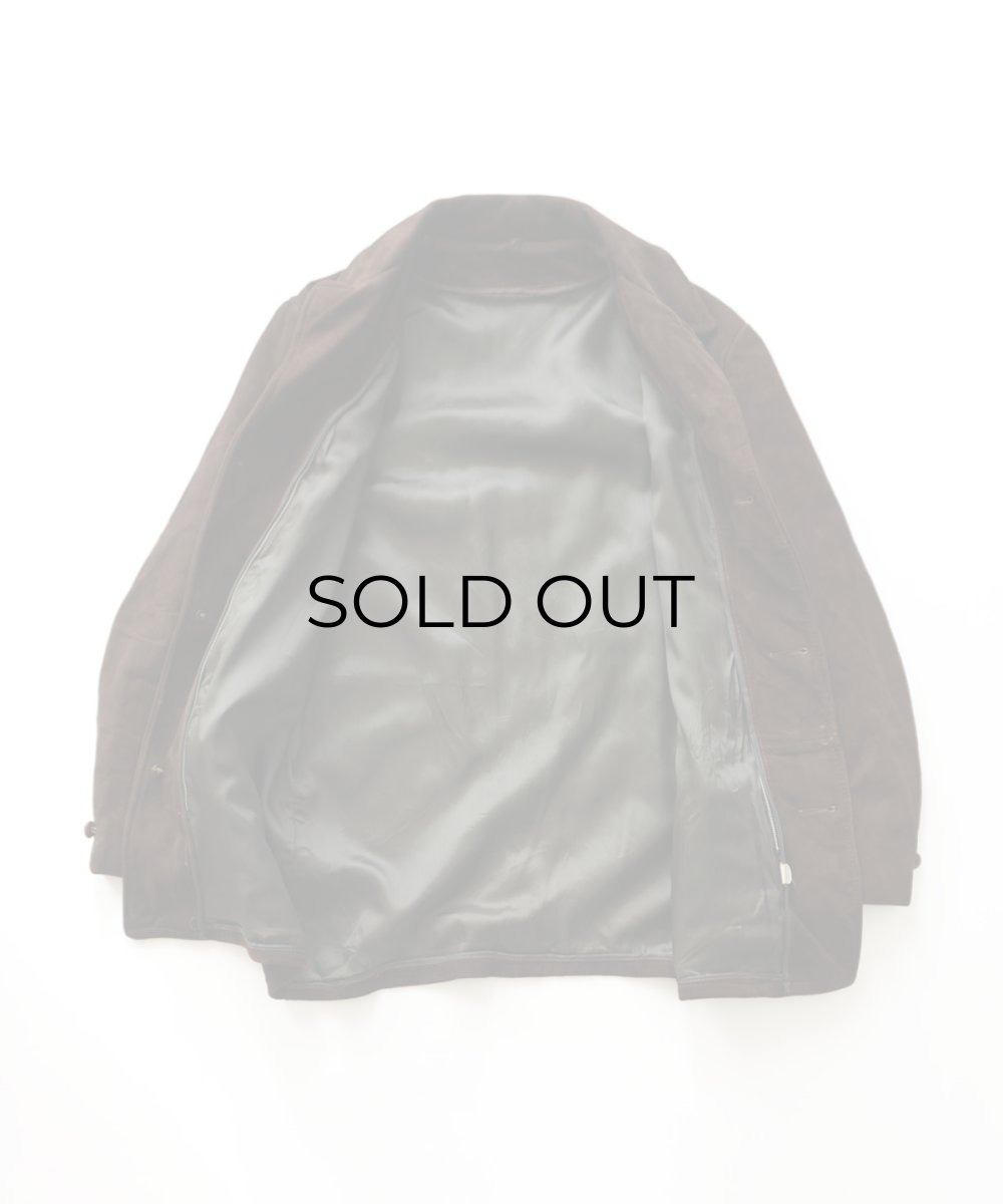 画像3: 70's MONTGOMERY WARD NUBUCK LEATHER CAR COAT with BOA LINER (3)