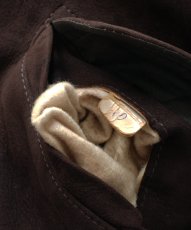 画像15: 70's MONTGOMERY WARD NUBUCK LEATHER CAR COAT with BOA LINER (15)