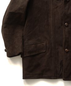 画像7: 70's MONTGOMERY WARD NUBUCK LEATHER CAR COAT with BOA LINER (7)