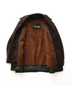画像2: 70's MONTGOMERY WARD NUBUCK LEATHER CAR COAT with BOA LINER (2)