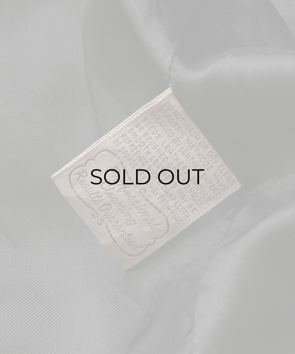 画像13: 70's MONTGOMERY WARD NUBUCK LEATHER CAR COAT with BOA LINER (13)