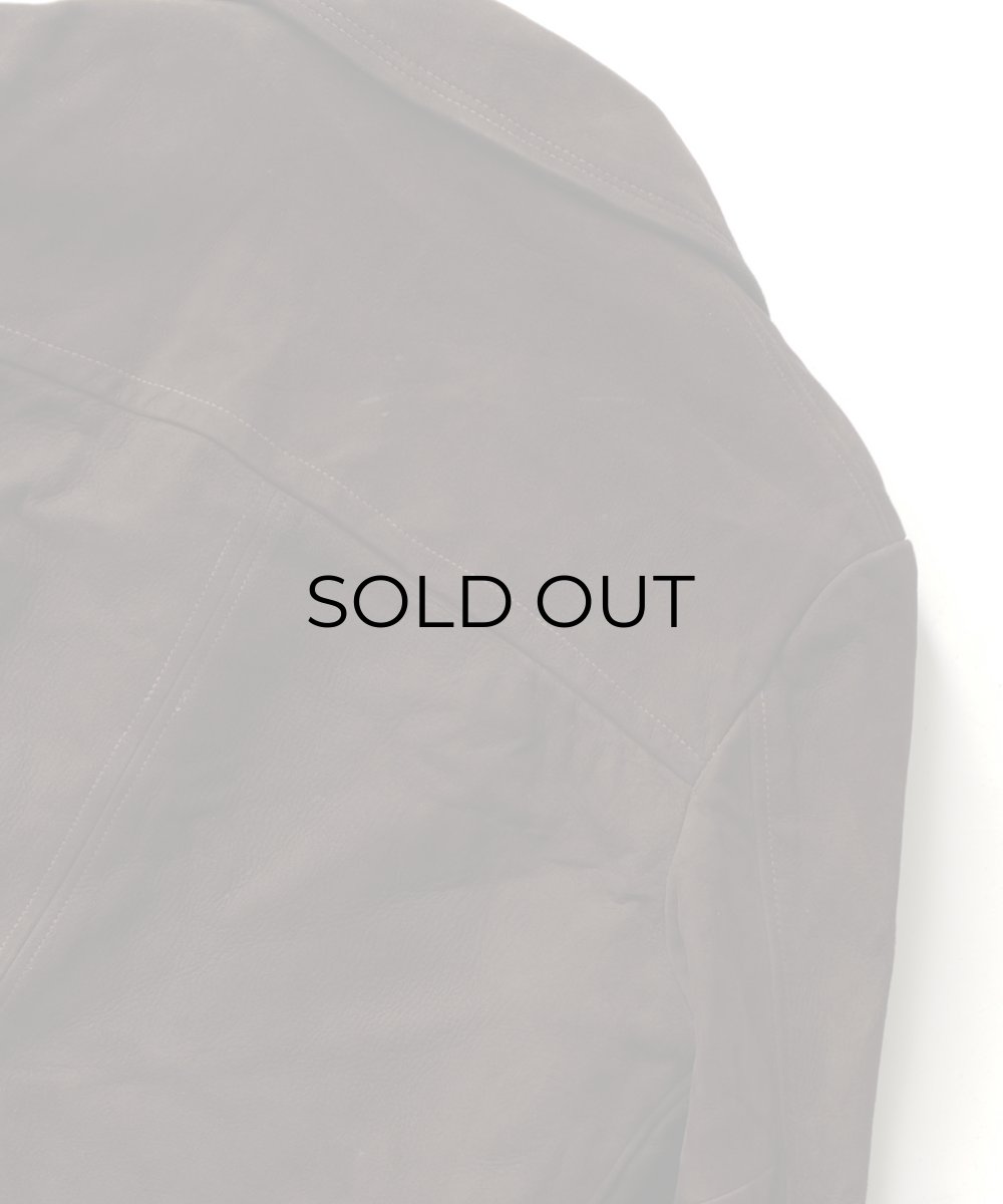 画像8: 70's MONTGOMERY WARD NUBUCK LEATHER CAR COAT with BOA LINER (8)