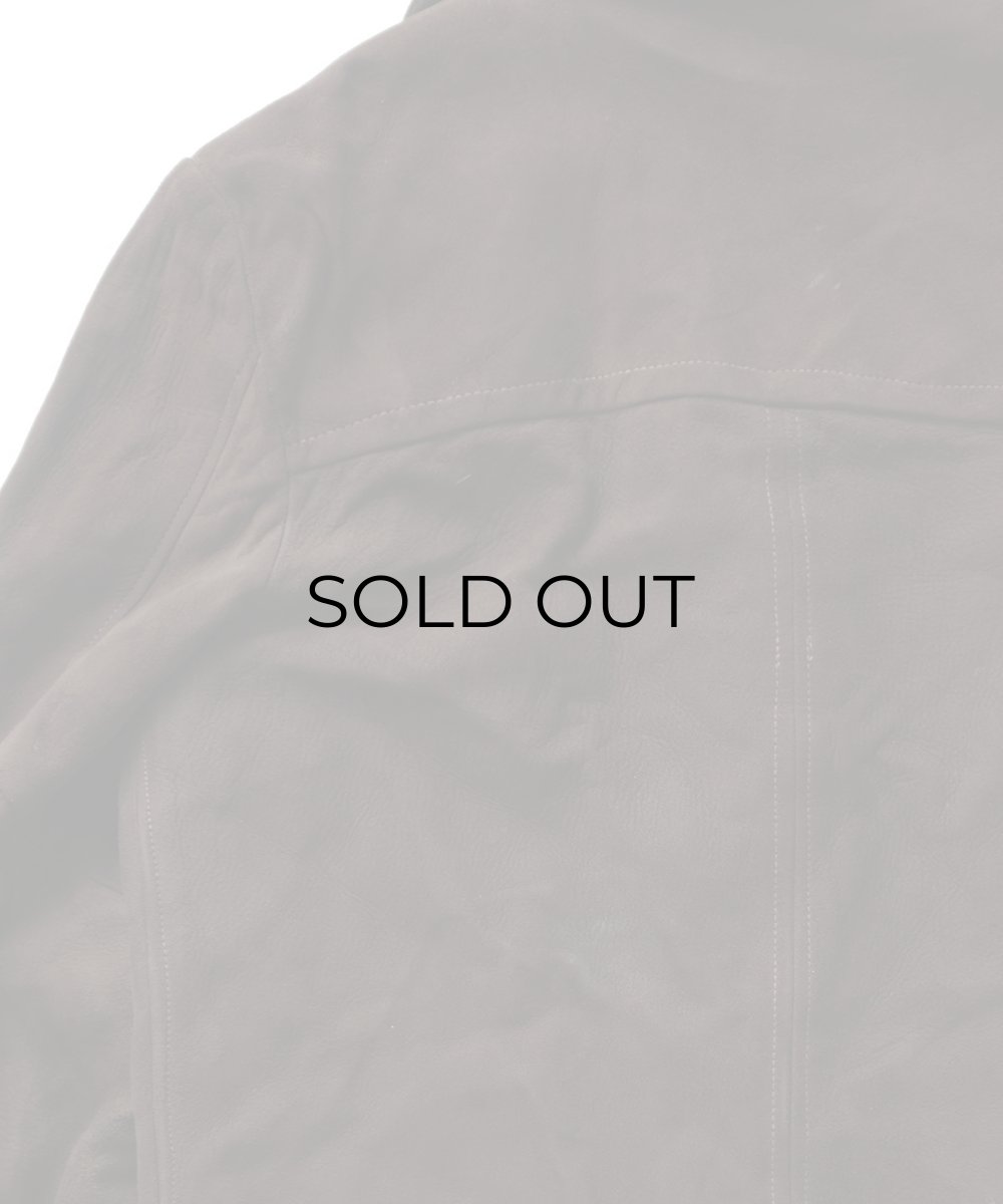 画像9: 70's MONTGOMERY WARD NUBUCK LEATHER CAR COAT with BOA LINER (9)