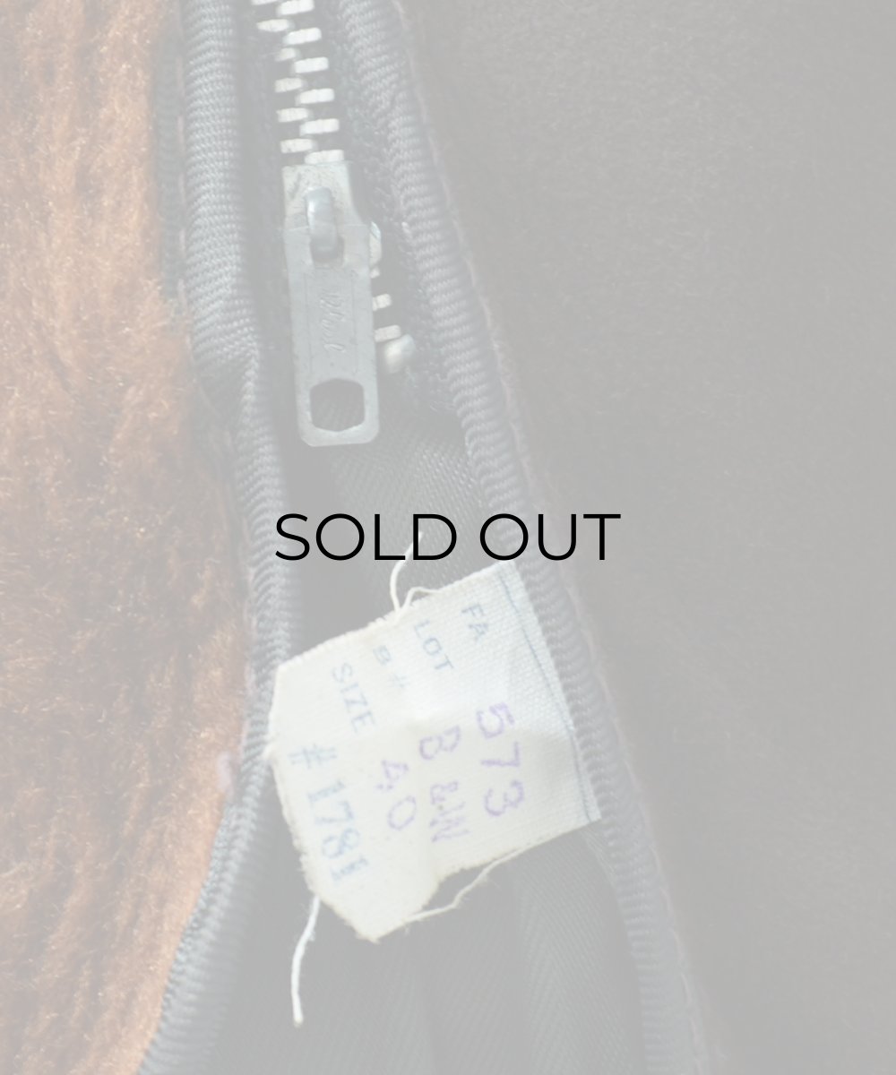 画像14: 70's MONTGOMERY WARD NUBUCK LEATHER CAR COAT with BOA LINER (14)