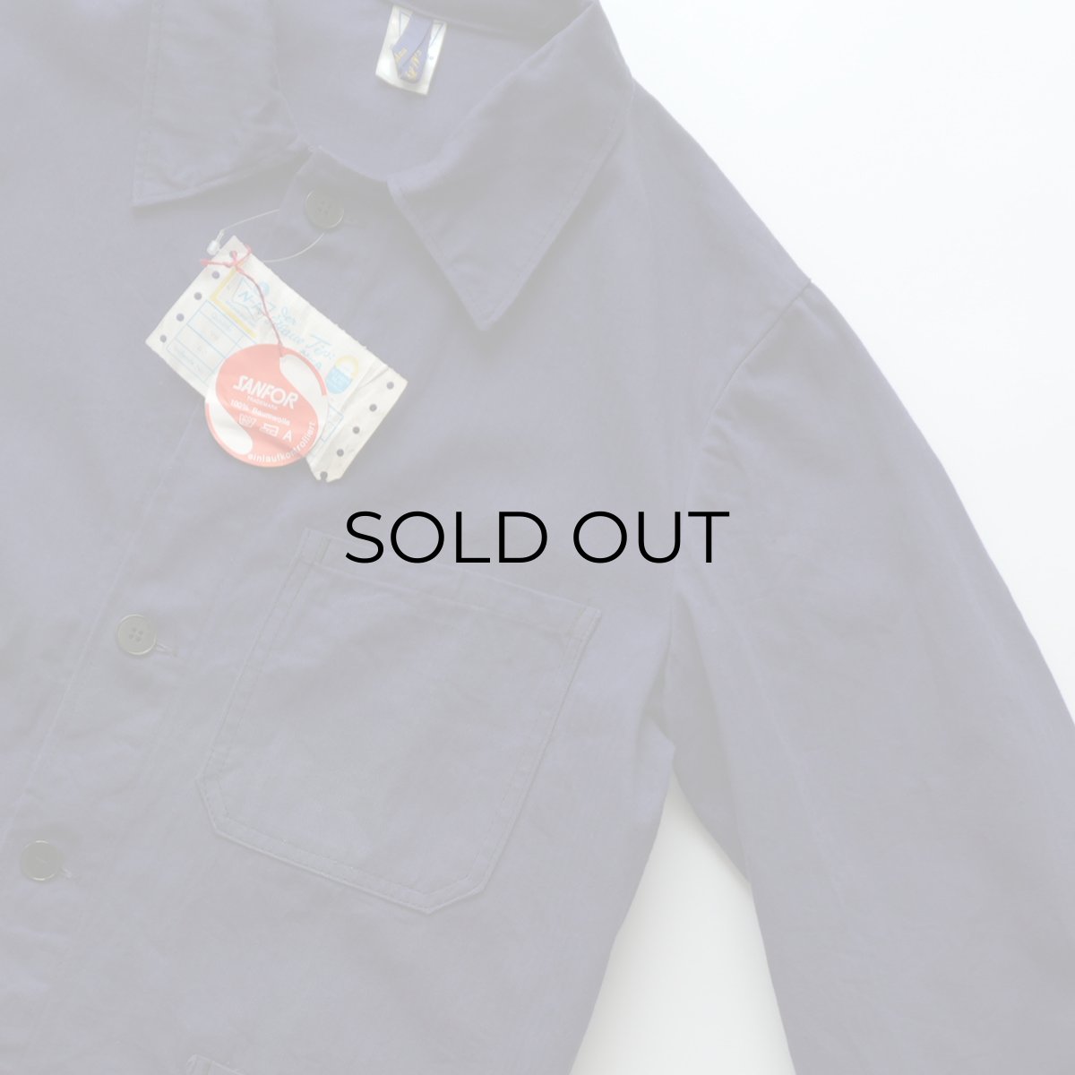 画像4: OLD N und A COTTON HERRINGBONE TWILL GERMAN WORK JACKET "ONE WASHED" (4)