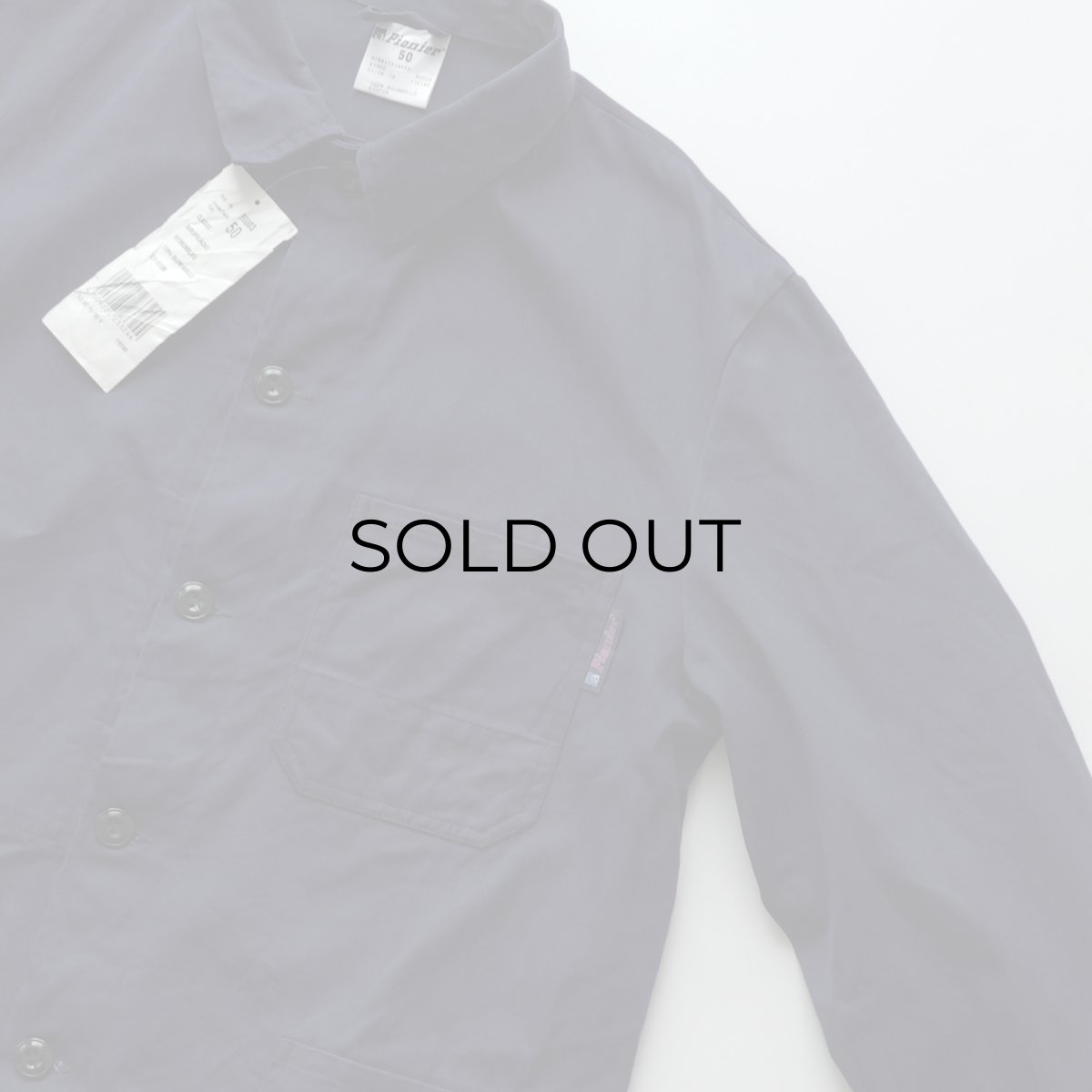 画像4: OLD Pionier COTTON DRILL GERMAN WORK JACKET "ONE WASHED" (4)