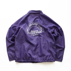 画像1: 〜90's AUBURN NYLON BACK PRINT FLANNEL LINED SNAP COACH JACKET "GOD'S OLDER KIDS" "MADE IN USA" (1)