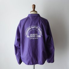 画像13: 〜90's AUBURN NYLON BACK PRINT FLANNEL LINED SNAP COACH JACKET "GOD'S OLDER KIDS" "MADE IN USA" (13)