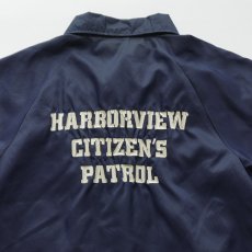 画像6: 80's HARTWELL NYLON BACK PRINT FLANNEL LINED SNAP COACH JACKET "HARBORVIEW CITIZEN'S PATROL" "MADE IN USA" (6)