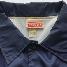 画像7: 80's HARTWELL NYLON BACK PRINT FLANNEL LINED SNAP COACH JACKET "HARBORVIEW CITIZEN'S PATROL" "MADE IN USA" (7)
