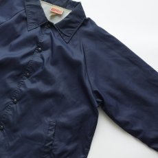 画像4: 80's HARTWELL NYLON BACK PRINT FLANNEL LINED SNAP COACH JACKET "HARBORVIEW CITIZEN'S PATROL" "MADE IN USA" (4)