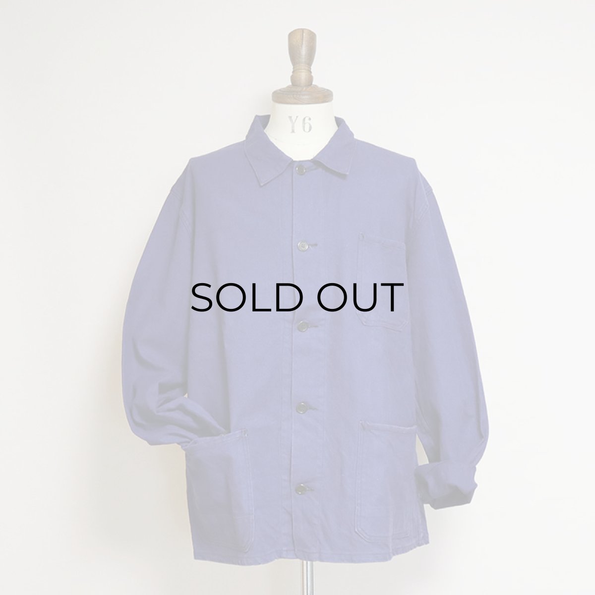 画像9: OLD UNKNOWN BRAND COTTON TWILL EURO WORK JACKET (9)