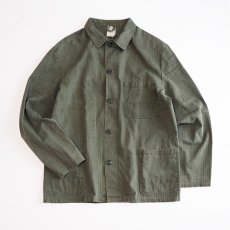 画像1: OLD a Pionier COTTON HERRINGBONE TWILL GERMAN WORK JACKET (1)