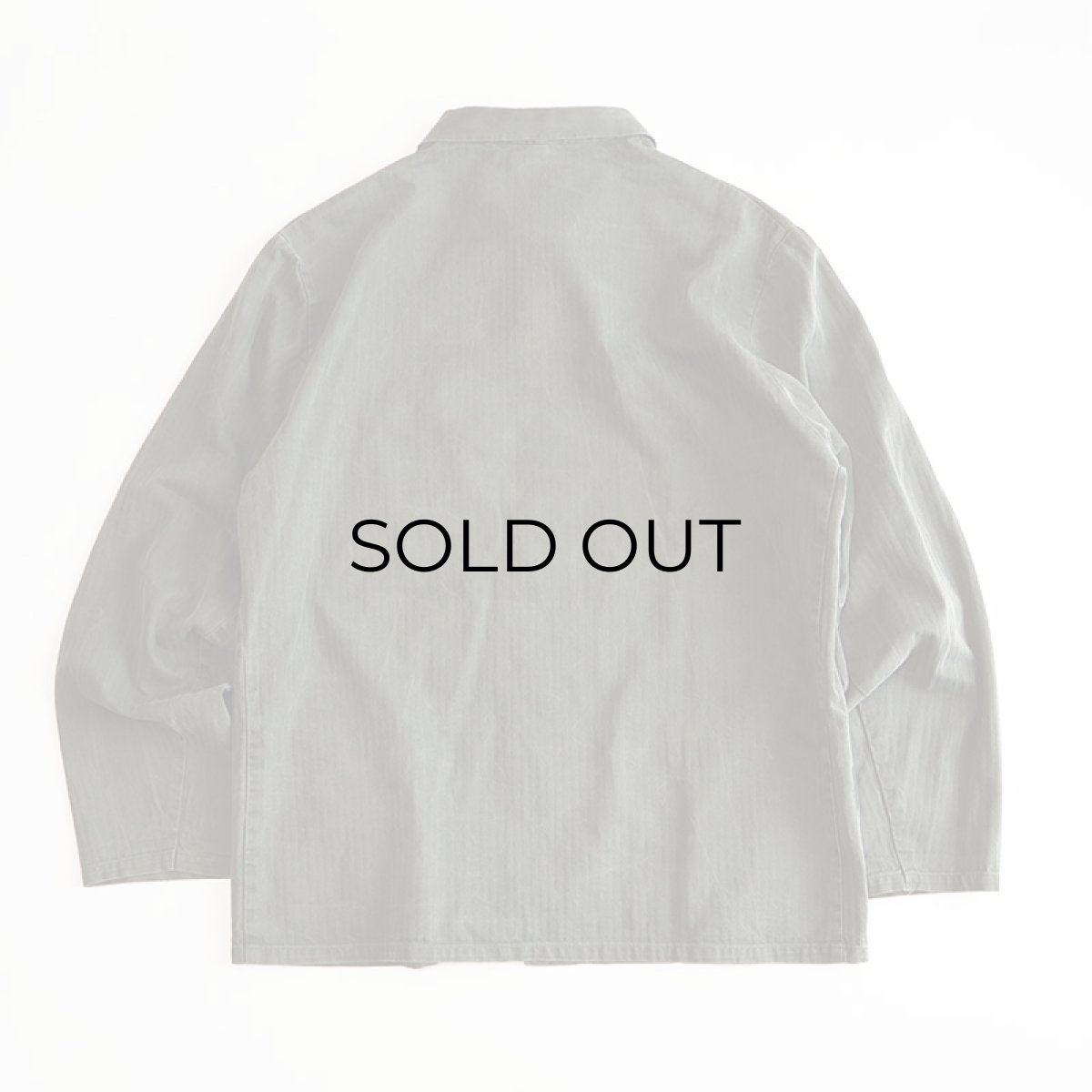 画像2: OLD a Pionier COTTON HERRINGBONE TWILL GERMAN WORK JACKET (2)