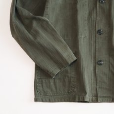 画像5: OLD a Pionier COTTON HERRINGBONE TWILL GERMAN WORK JACKET (5)