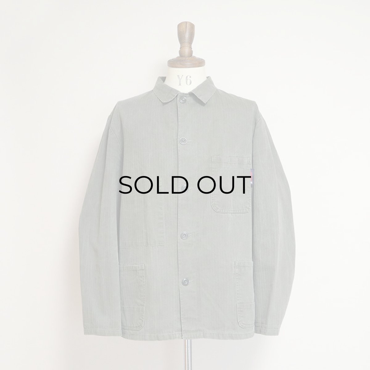 画像9: OLD a Pionier COTTON HERRINGBONE TWILL GERMAN WORK JACKET (9)