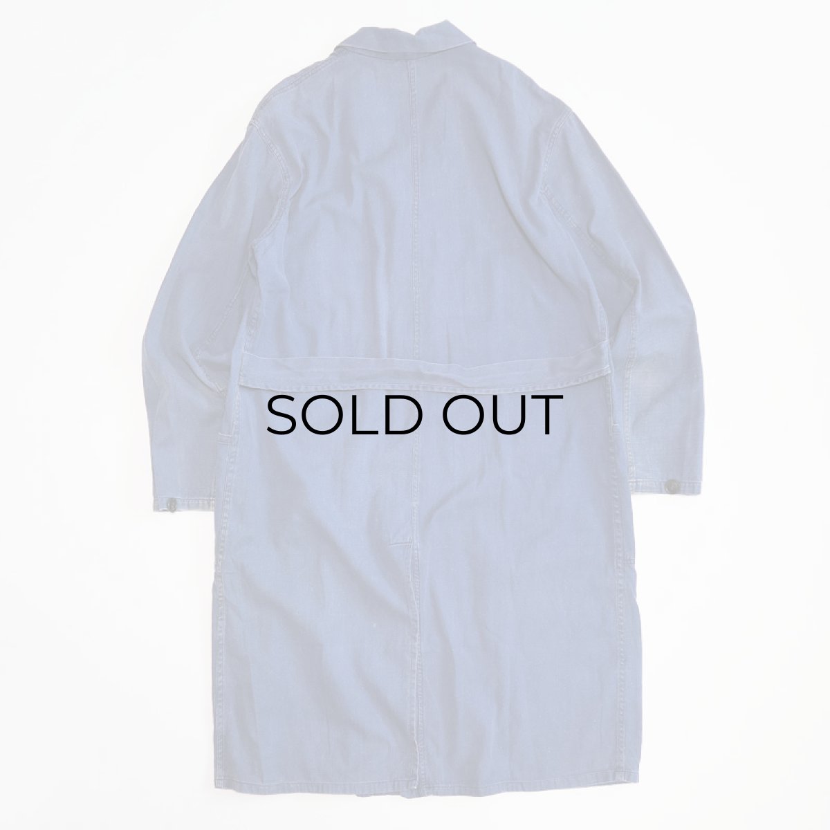 画像2: OLD UNKNOWN BRAND COTTON TWILL EURO WORK COAT (2)