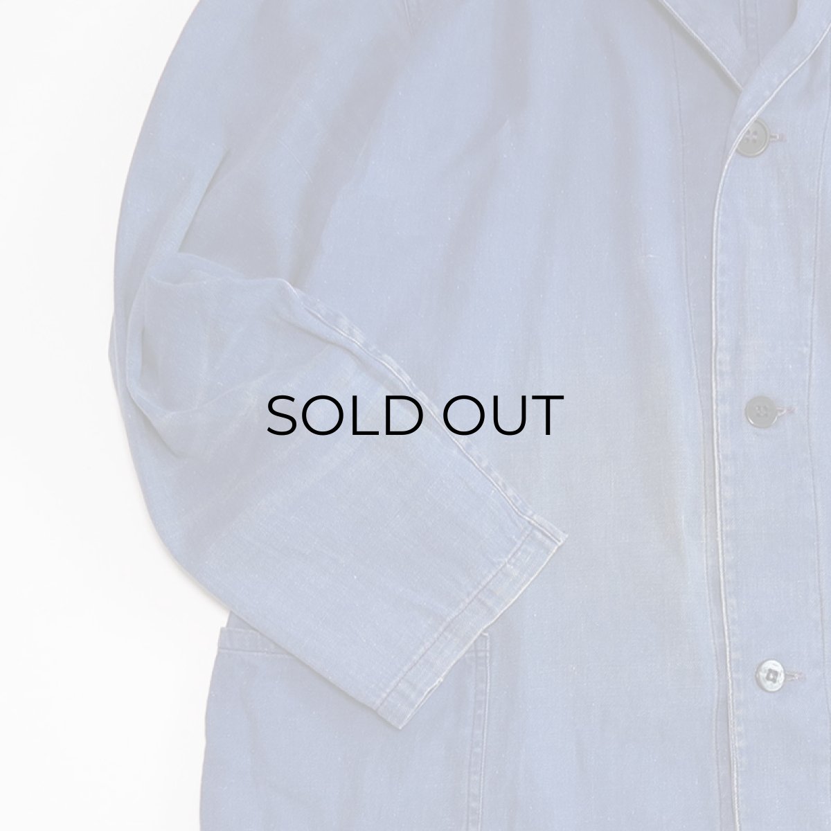 画像4: OLD UNKNOWN BRAND COTTON TWILL EURO WORK COAT (4)