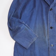 画像4: OLD UNKNOWN BRAND COTTON TWILL EURO WORK COAT (4)