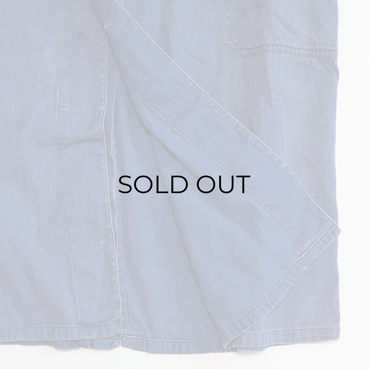 画像5: OLD UNKNOWN BRAND COTTON TWILL EURO WORK COAT (5)