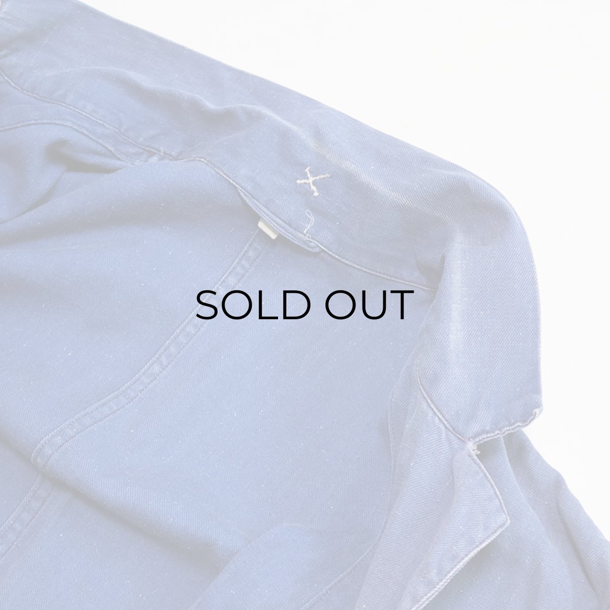 画像6: OLD UNKNOWN BRAND COTTON TWILL EURO WORK COAT (6)