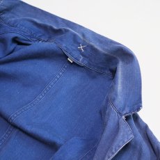 画像6: OLD UNKNOWN BRAND COTTON TWILL EURO WORK COAT (6)