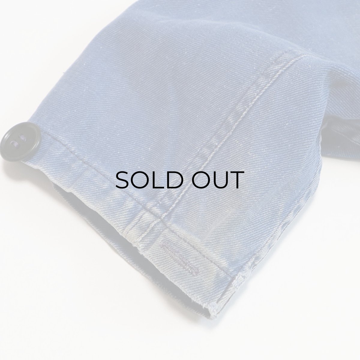 画像8: OLD UNKNOWN BRAND COTTON TWILL EURO WORK COAT (8)