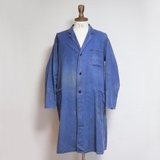 画像9: OLD UNKNOWN BRAND COTTON TWILL EURO WORK COAT (9)