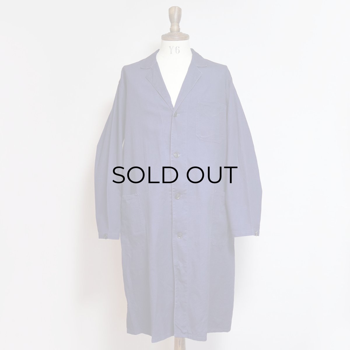 画像10: OLD UNKNOWN BRAND COTTON TWILL EURO WORK COAT (10)