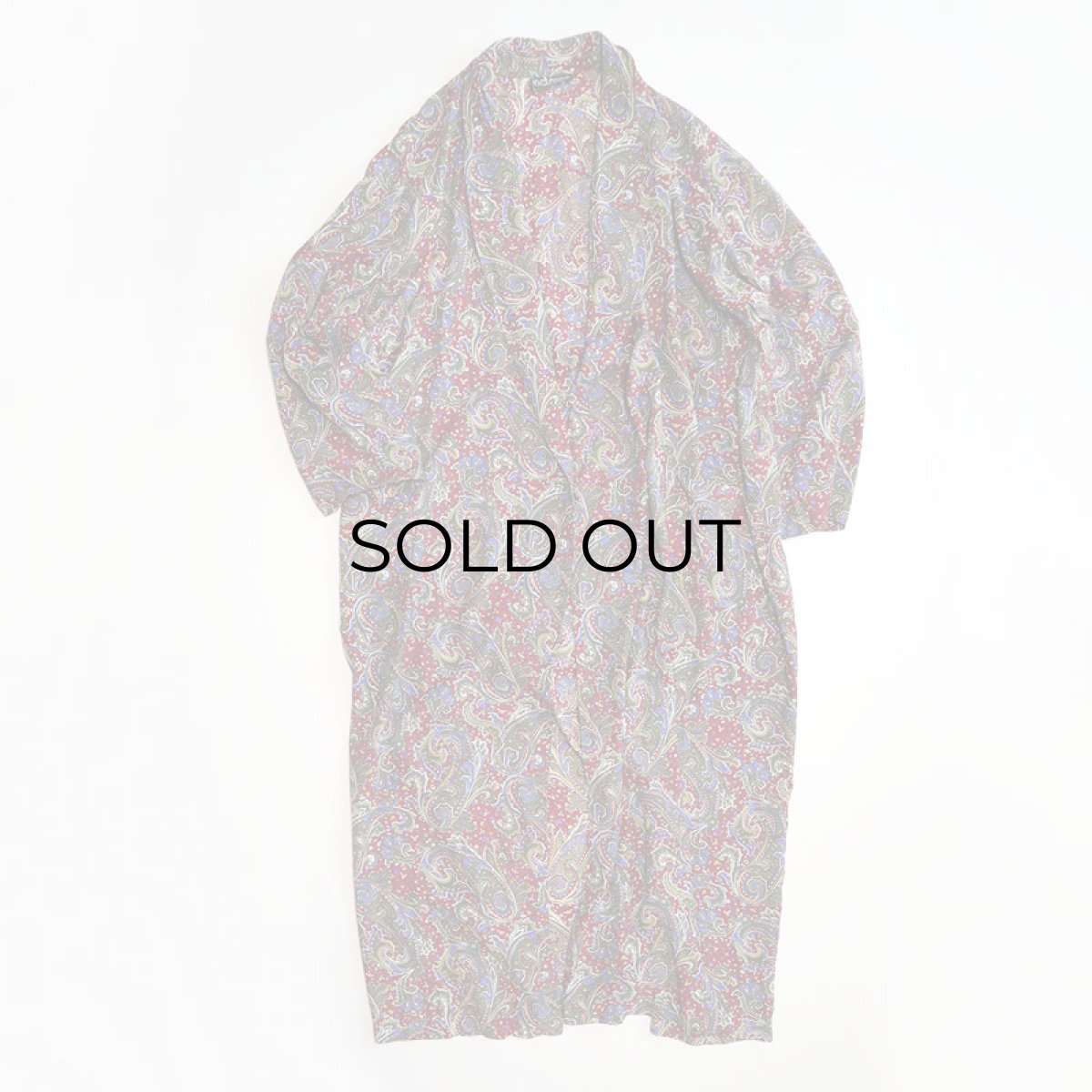 画像2: 〜70's octopus RAYON ALL OVER PATTERN ROBE (2)