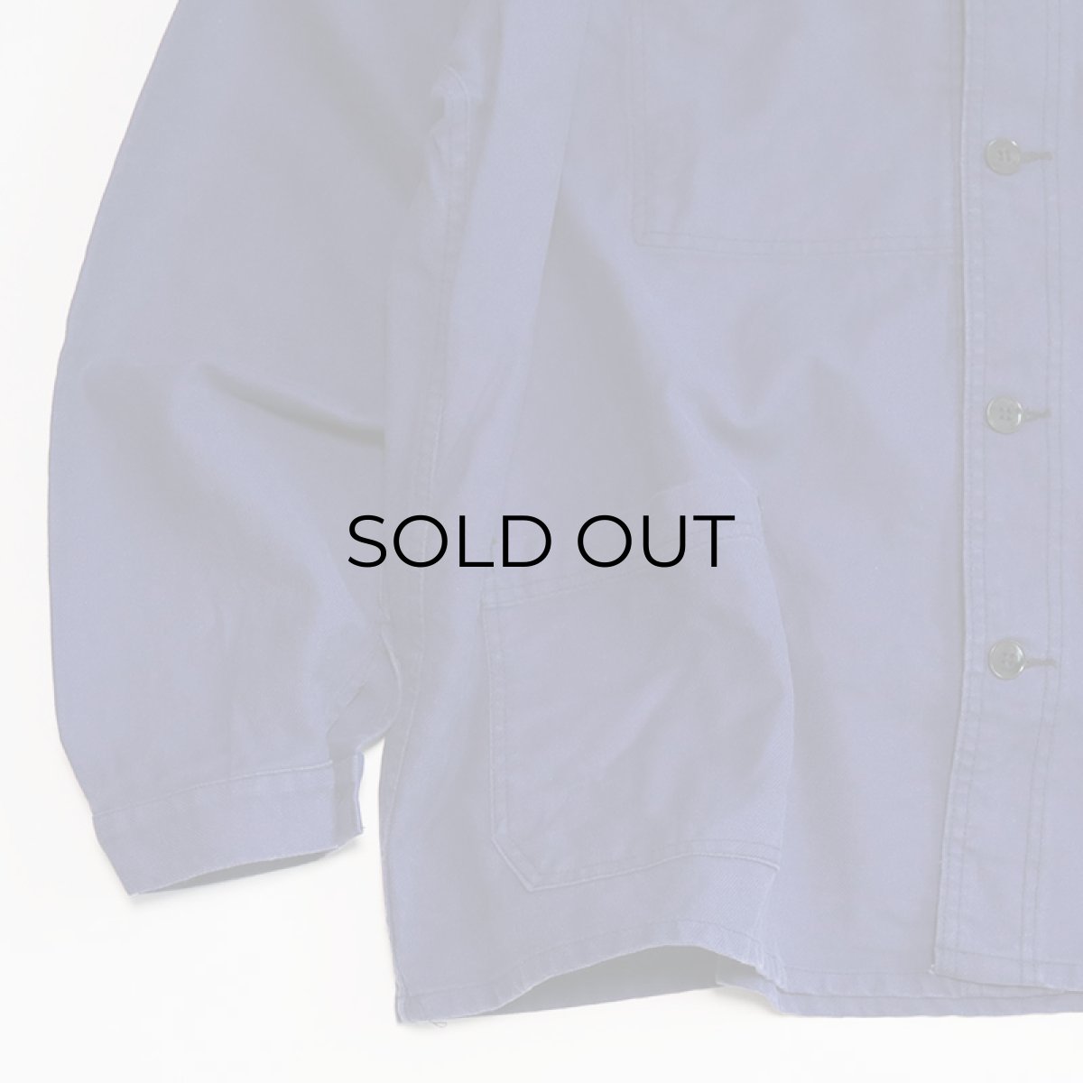 画像4: OLD FRENCH MILITARY COTTON TWILL WORK JACKET (4)