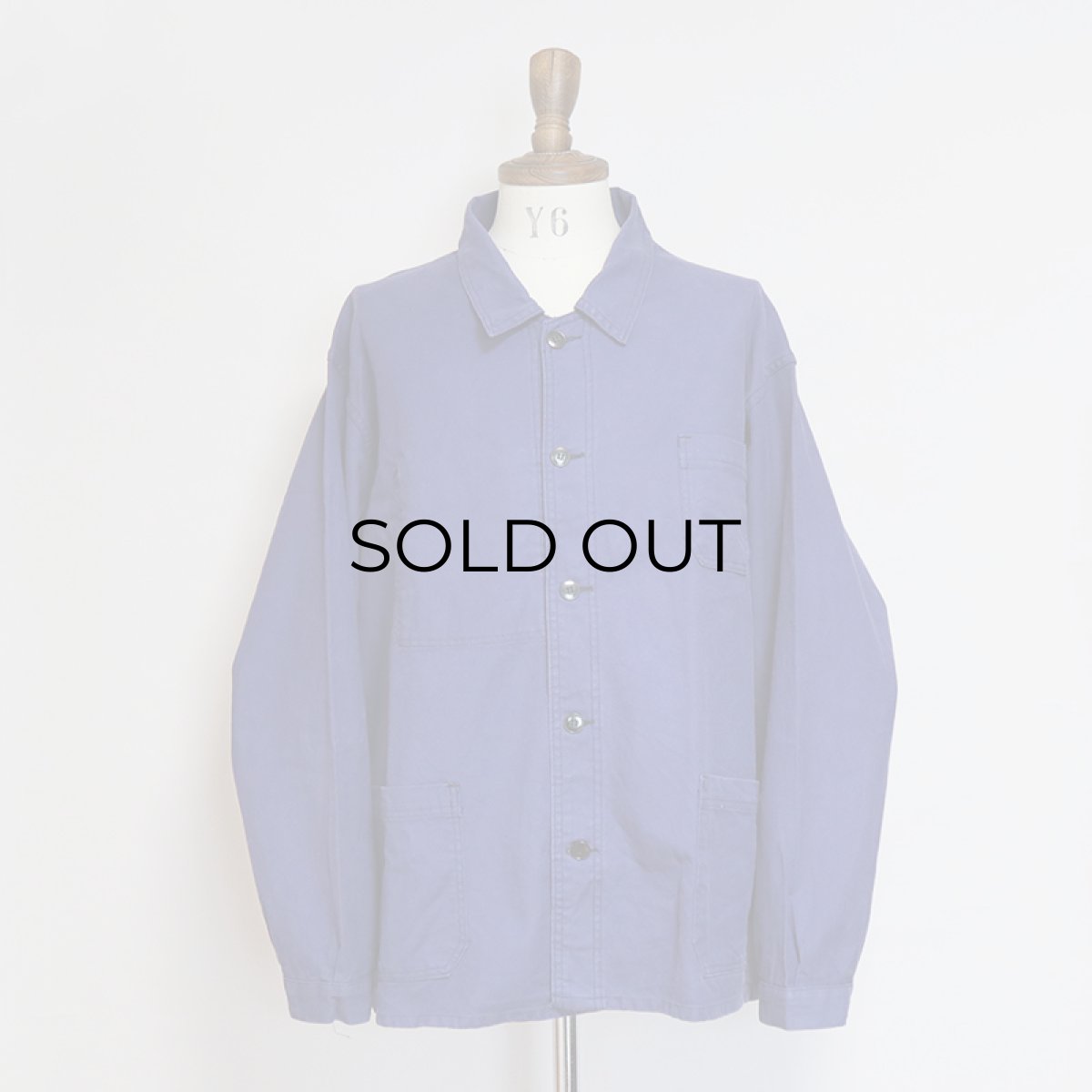 画像7: OLD FRENCH MILITARY COTTON TWILL WORK JACKET (7)