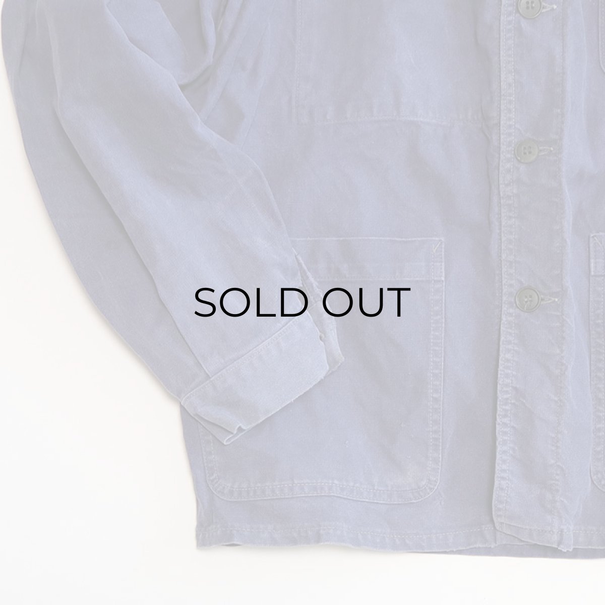 画像4: 〜70's FRENCH MILITARY COTTON TWILL WORK JACKET (4)