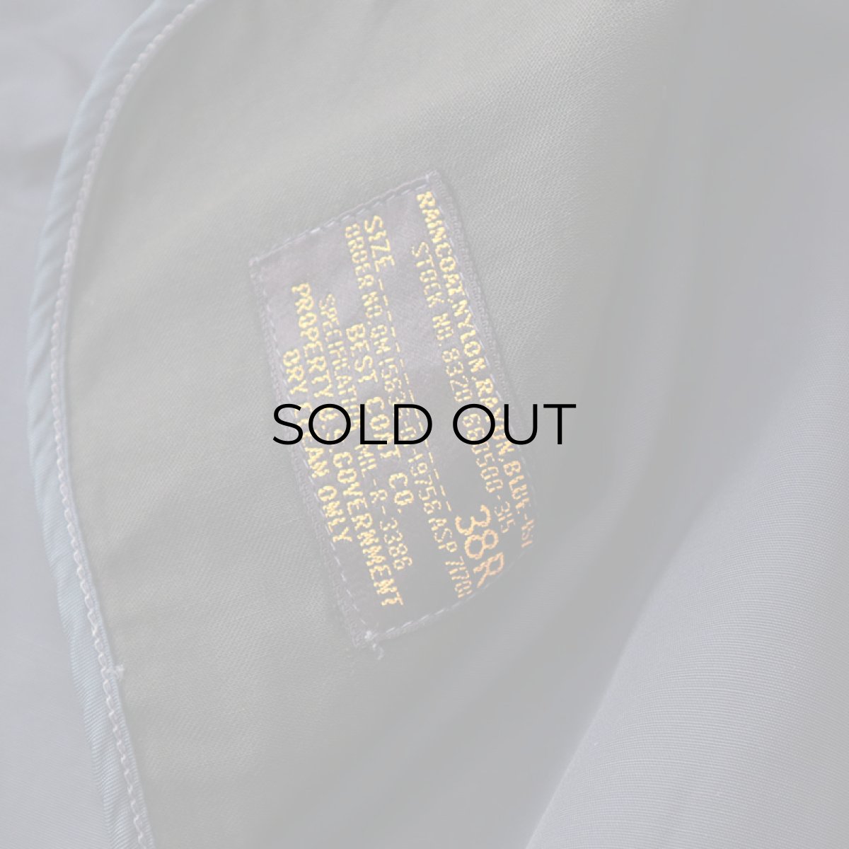 画像8: 50's US AIR FORCE NYLON RAYON RAINCOAT 【38R】 (8)