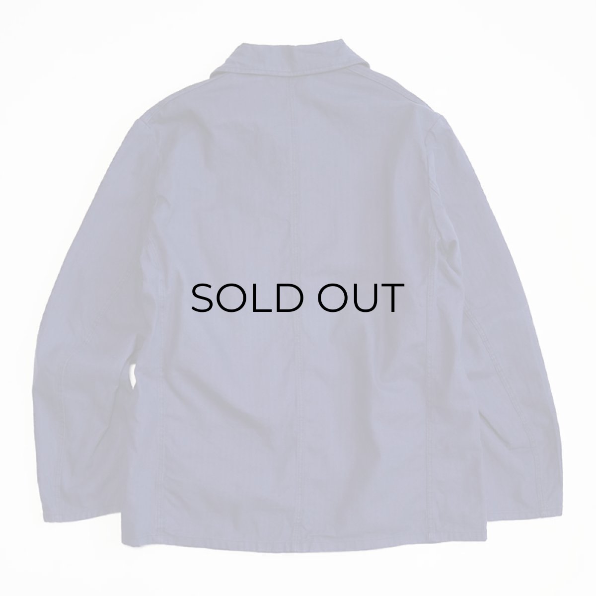 画像3: OLD GERMAN MILITARY COTTON HERRINGBONE TWILL WORK JACKET (3)