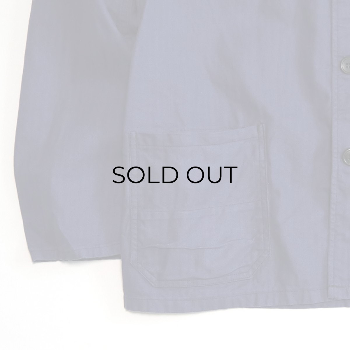 画像5: OLD GERMAN MILITARY COTTON HERRINGBONE TWILL WORK JACKET (5)