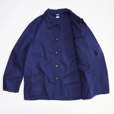 画像2: OLD GERMAN MILITARY COTTON HERRINGBONE TWILL WORK JACKET (2)