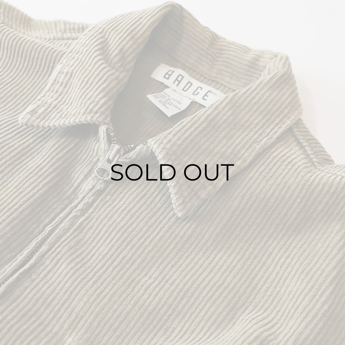 画像3: 90's BADGE COTTON WIDE WALE CORDUROY ZIP SHIRT JACKET (3)