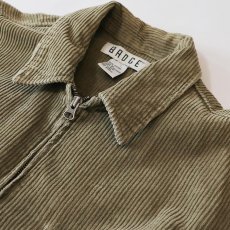 画像3: 90's BADGE COTTON WIDE WALE CORDUROY ZIP SHIRT JACKET (3)